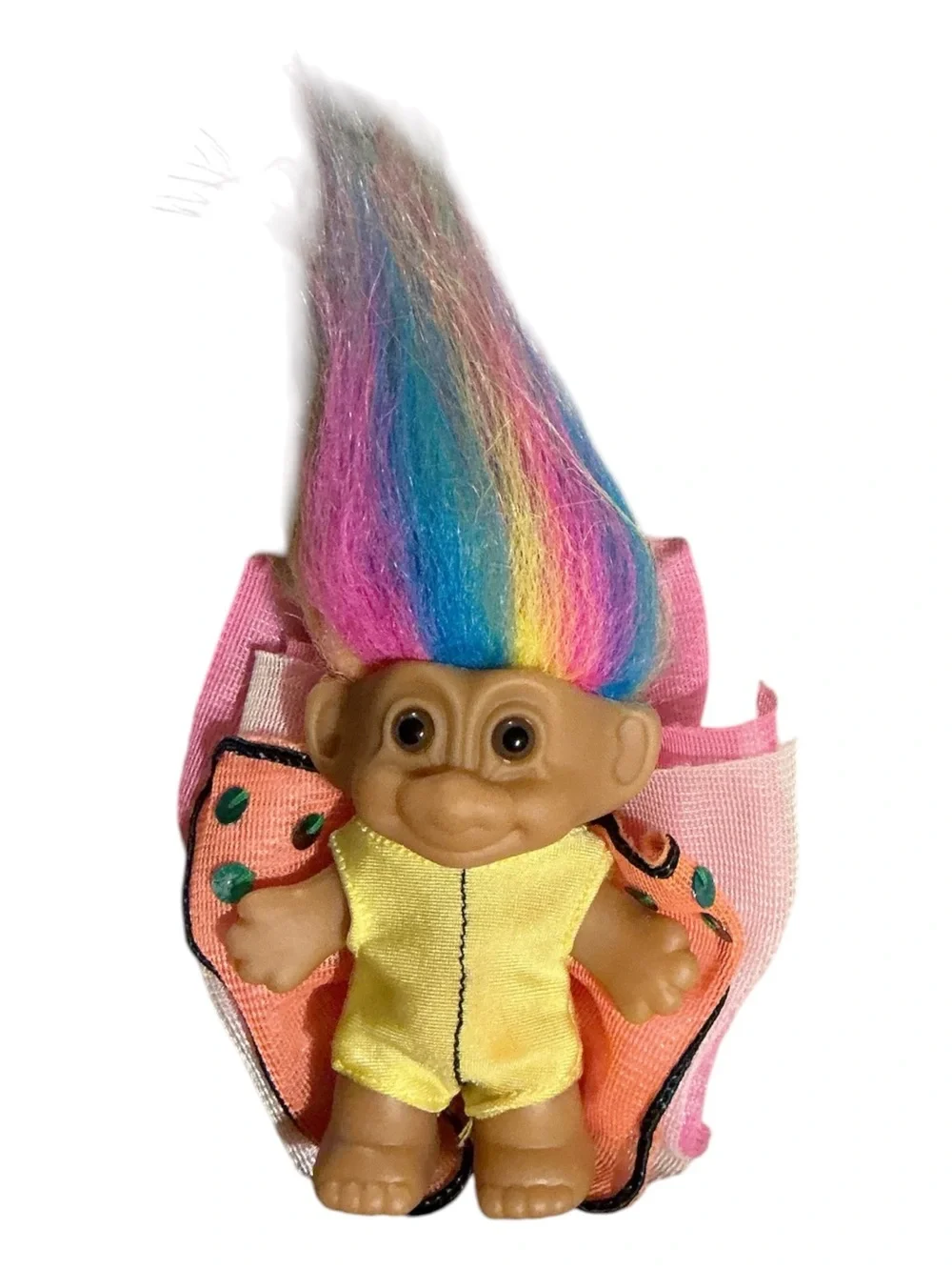Russ Rainbow-Haired Troll Doll with Pink Backpack